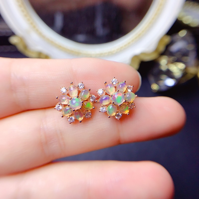 925 Sterling Silver Earring Fl - đánh giá và giá Opal Earrings Dangle