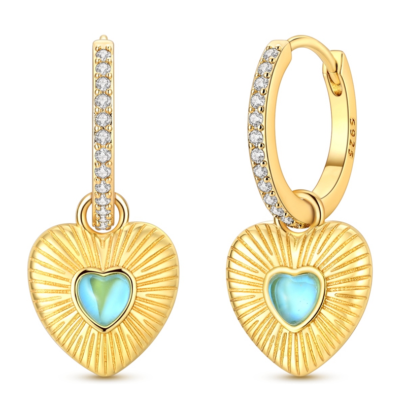 S925 Sterling Silver Heart Dan - đánh giá và giá Opal Earrings Dangle