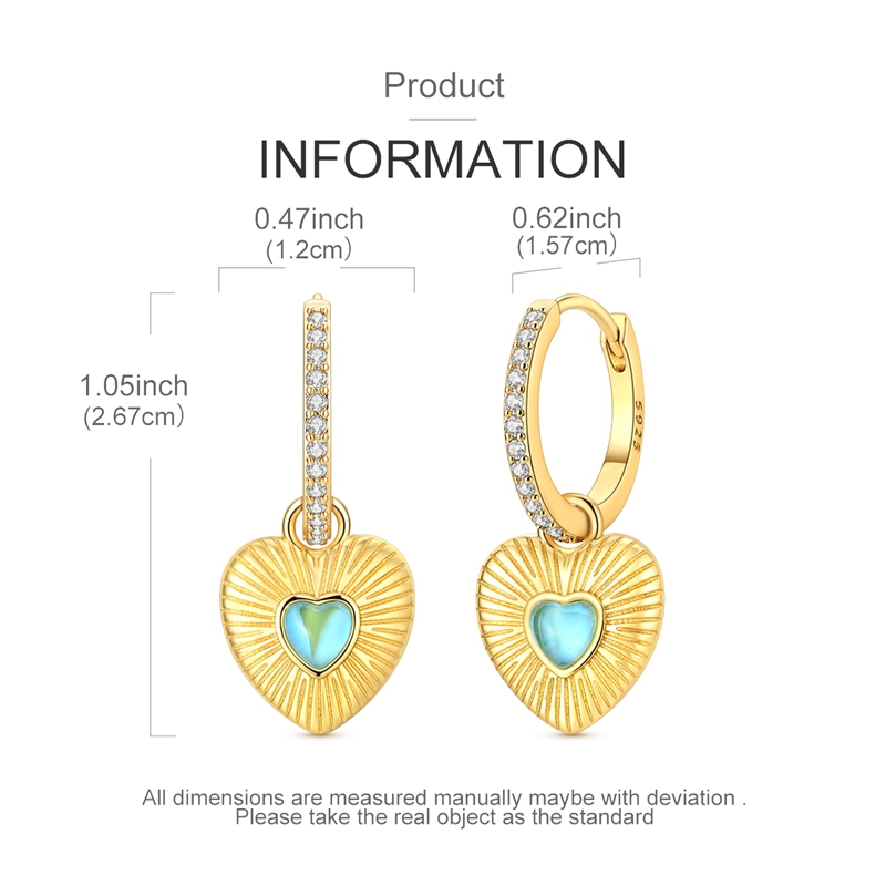 S925 Sterling Silver Heart Dan - đánh giá và giá Opal Earrings Dangle