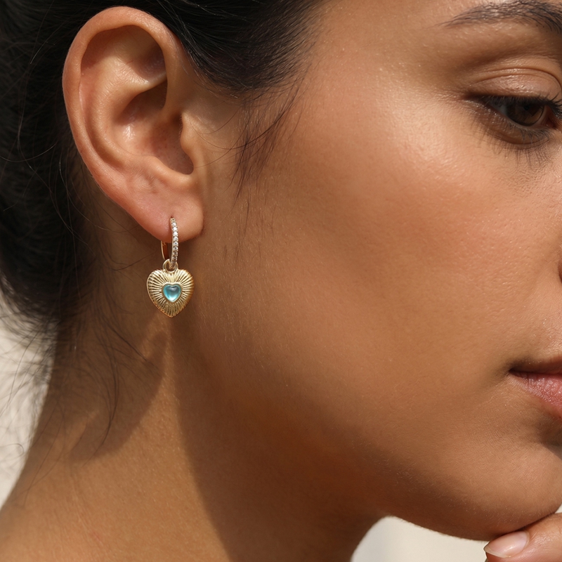 S925 Sterling Silver Heart Dan - đánh giá và giá Opal Earrings Dangle