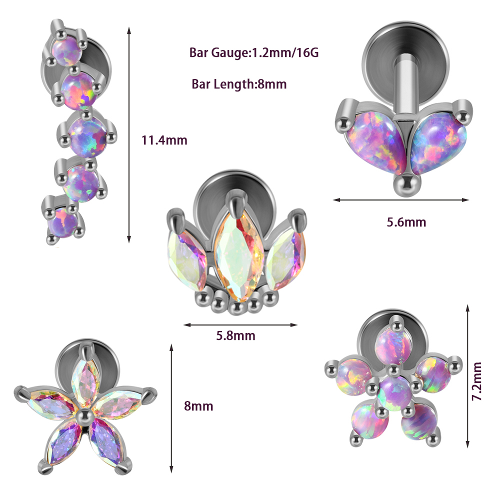 1PC Stainless Steel Opal Flowe - đánh giá và giá Opal Earrings Dangle