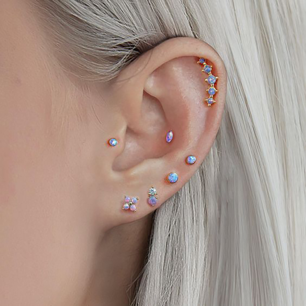 1PC Stainless Steel Opal Flowe - đánh giá và giá Opal Earrings Dangle