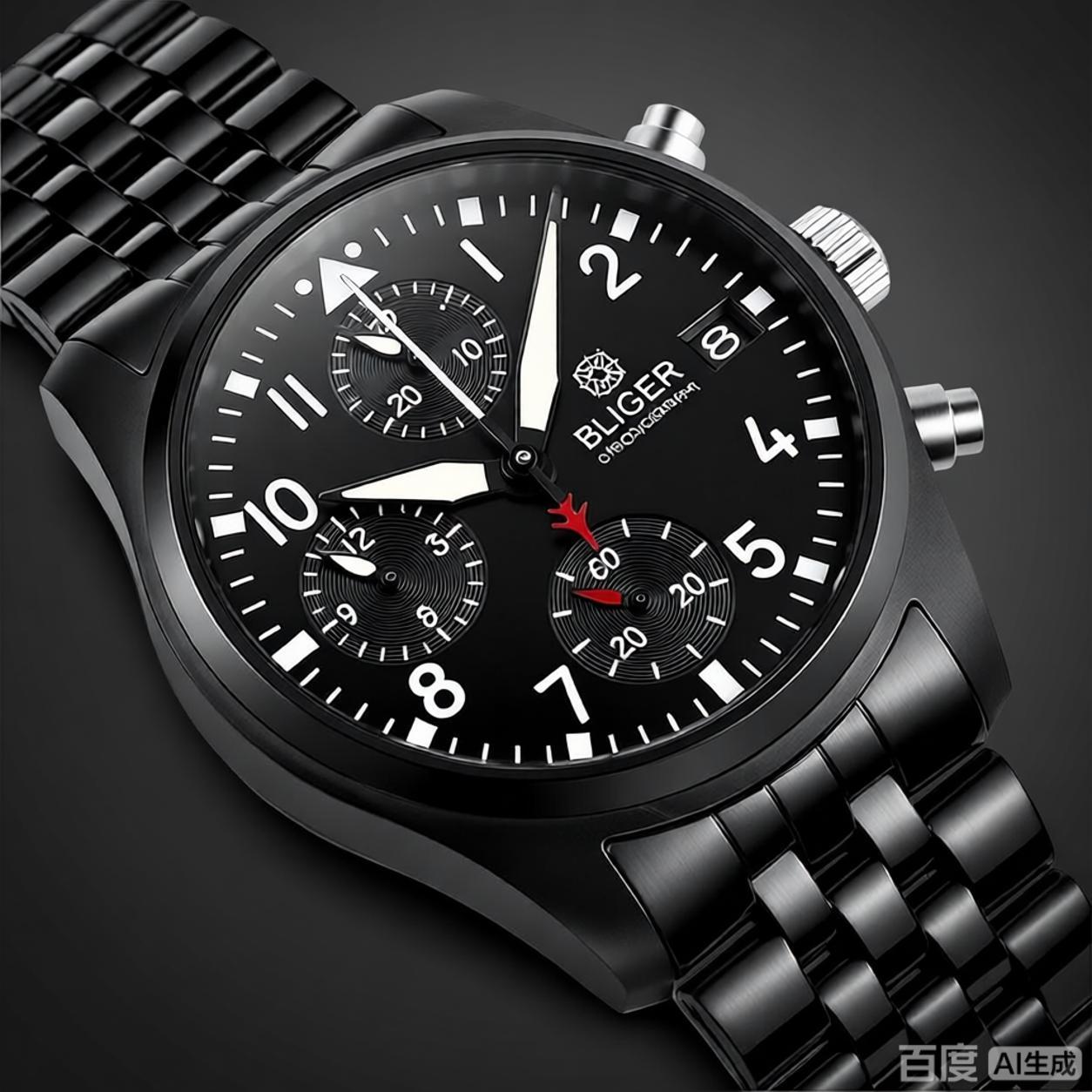 BLIGER Full Black Brushed 38mm - đánh giá và giá Jewelry And Watches