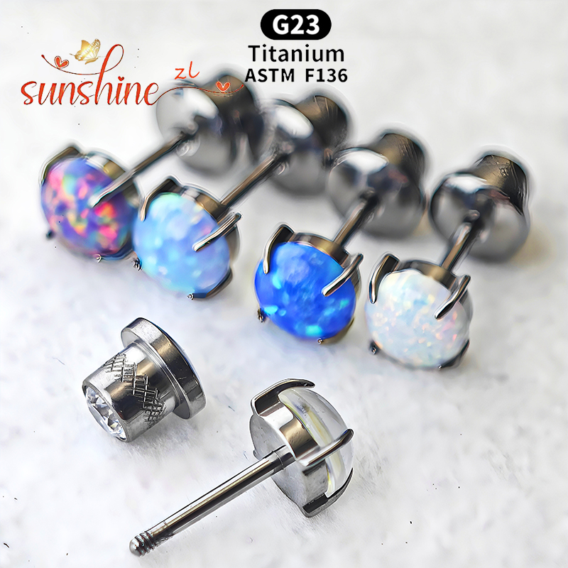 2PCS ASTM F136 Titanium Opal M - đánh giá và giá Opal Earrings Dangle
