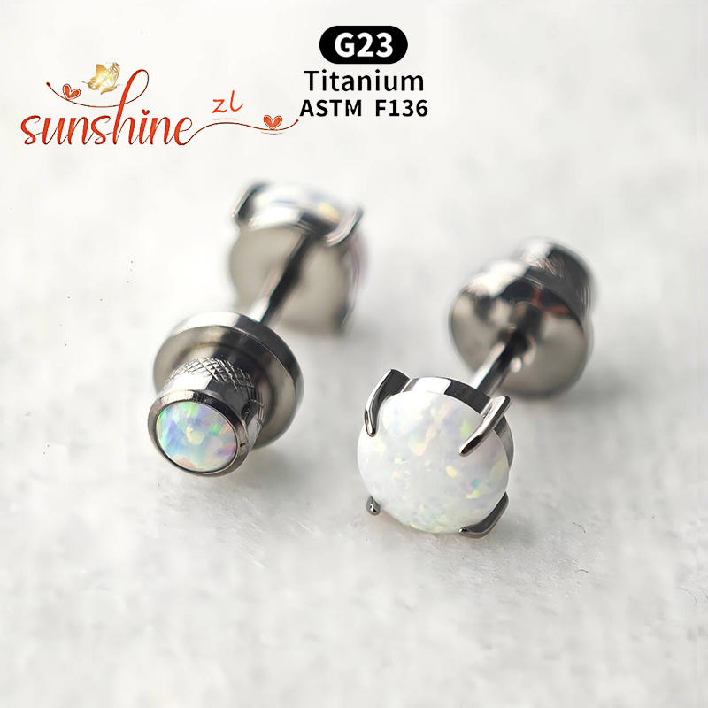 2PCS ASTM F136 Titanium Opal M - đánh giá và giá Opal Earrings Dangle
