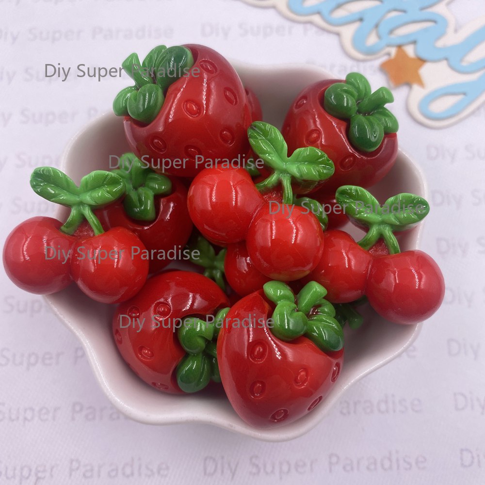 8PCS Resin Kawaii Colorful Red - đánh giá và giá Paradise Jewelry & Watches Llc