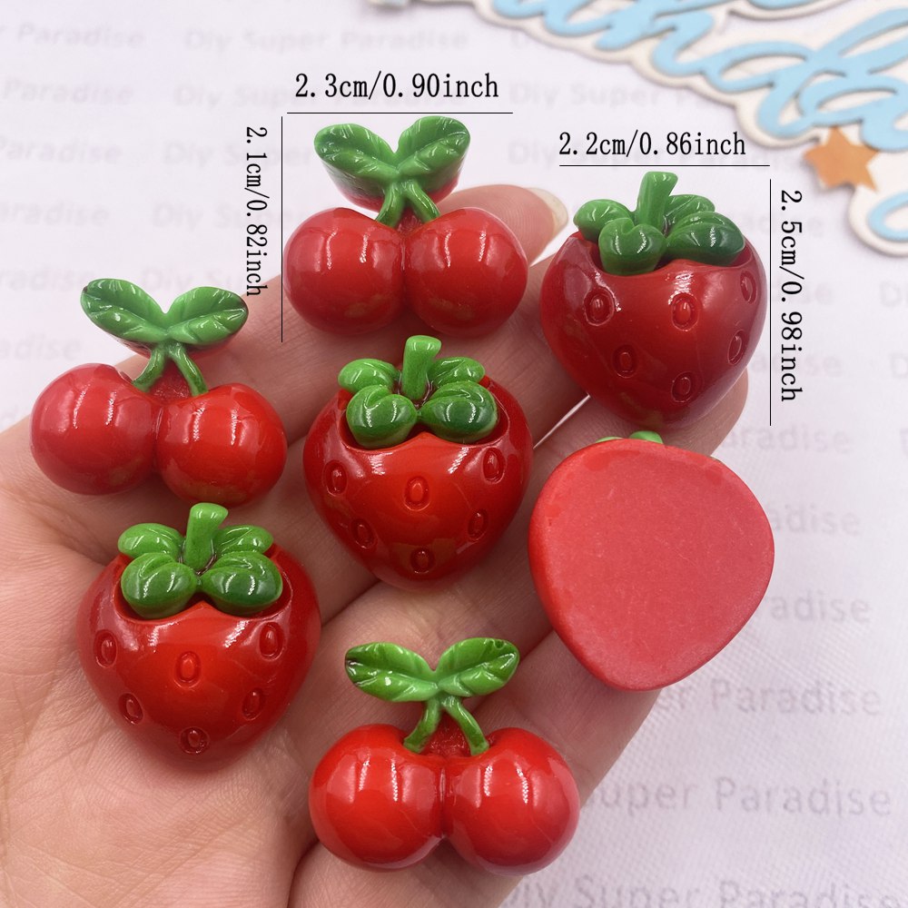 8PCS Resin Kawaii Colorful Red - đánh giá và giá Paradise Jewelry & Watches Llc