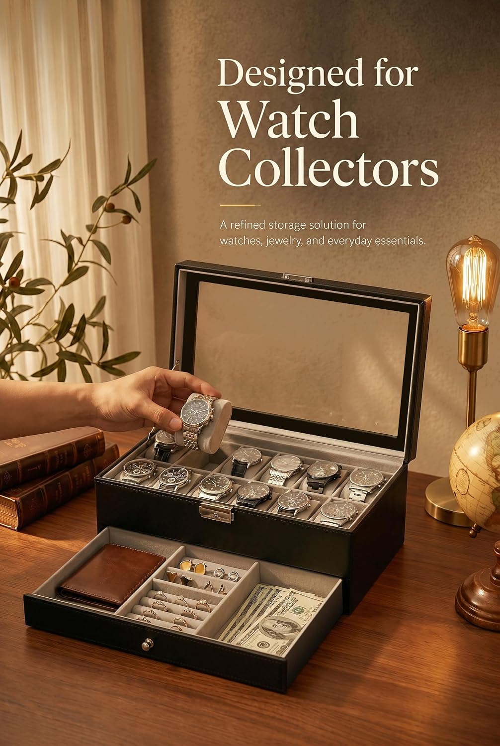 Watch Box Organizer for Men Gi - đánh giá và giá Jewelry Watches Box