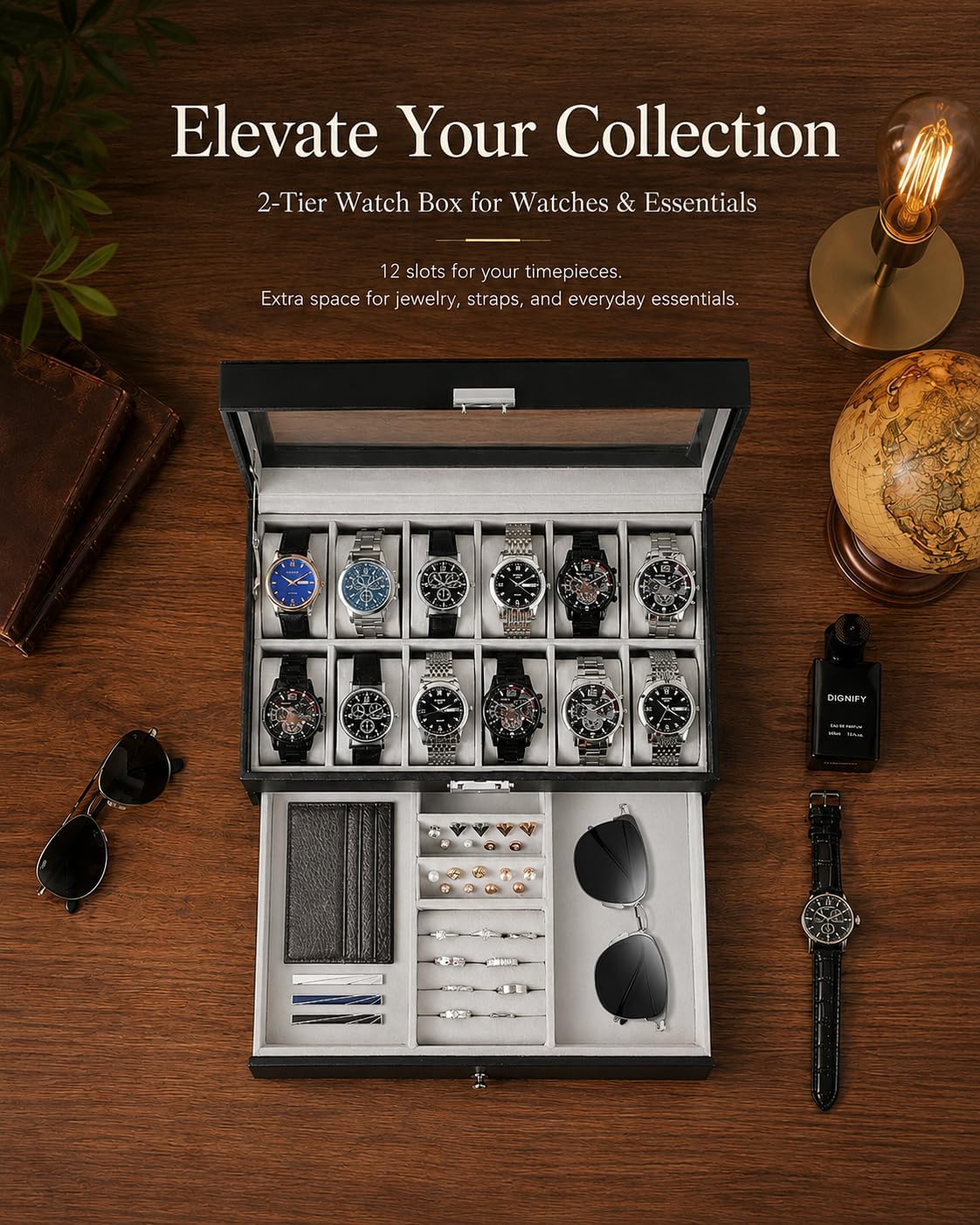 Watch Box Organizer for Men Gi - đánh giá và giá Jewelry Watches Box