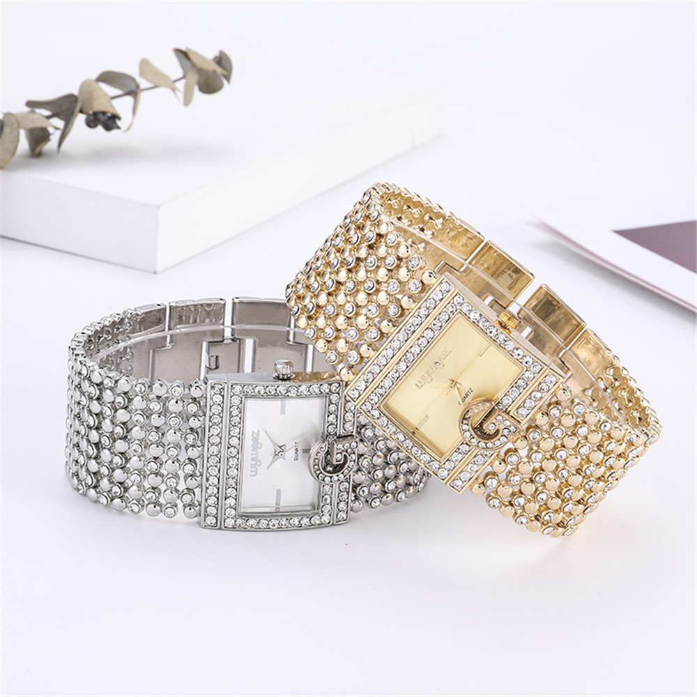 Đơn Giản Vuông Vàng Đồng Hồ Nữ - đánh giá và giá Jewelry Watches Gold