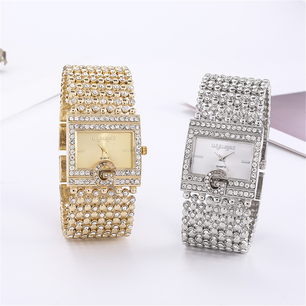 Đơn Giản Vuông Vàng Đồng Hồ Nữ - đánh giá và giá Jewelry Watches Gold