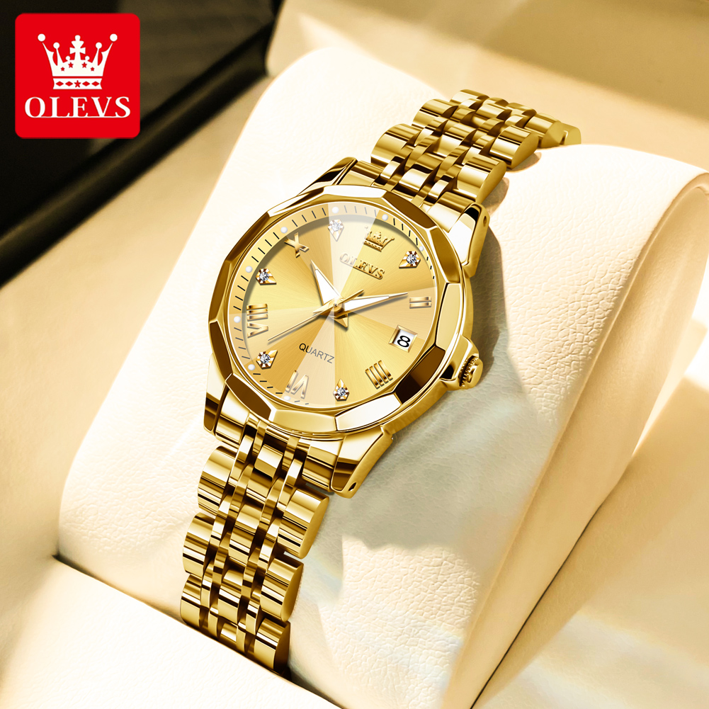 OLEVS Fashion Golden Watch for - đánh giá và giá Jewelry Watches Gold