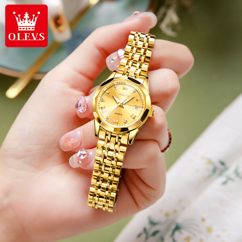 OLEVS Fashion Golden Watch for - đánh giá và giá Jewelry Watches Gold