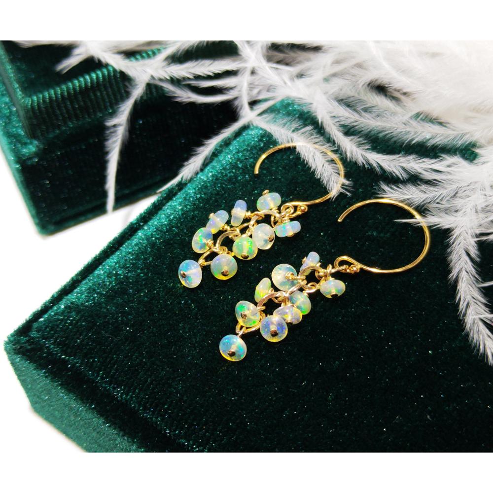 Lii Ji Tự Nhiên Ethiopia Opal  - đánh giá và giá Opal Earrings Dangle
