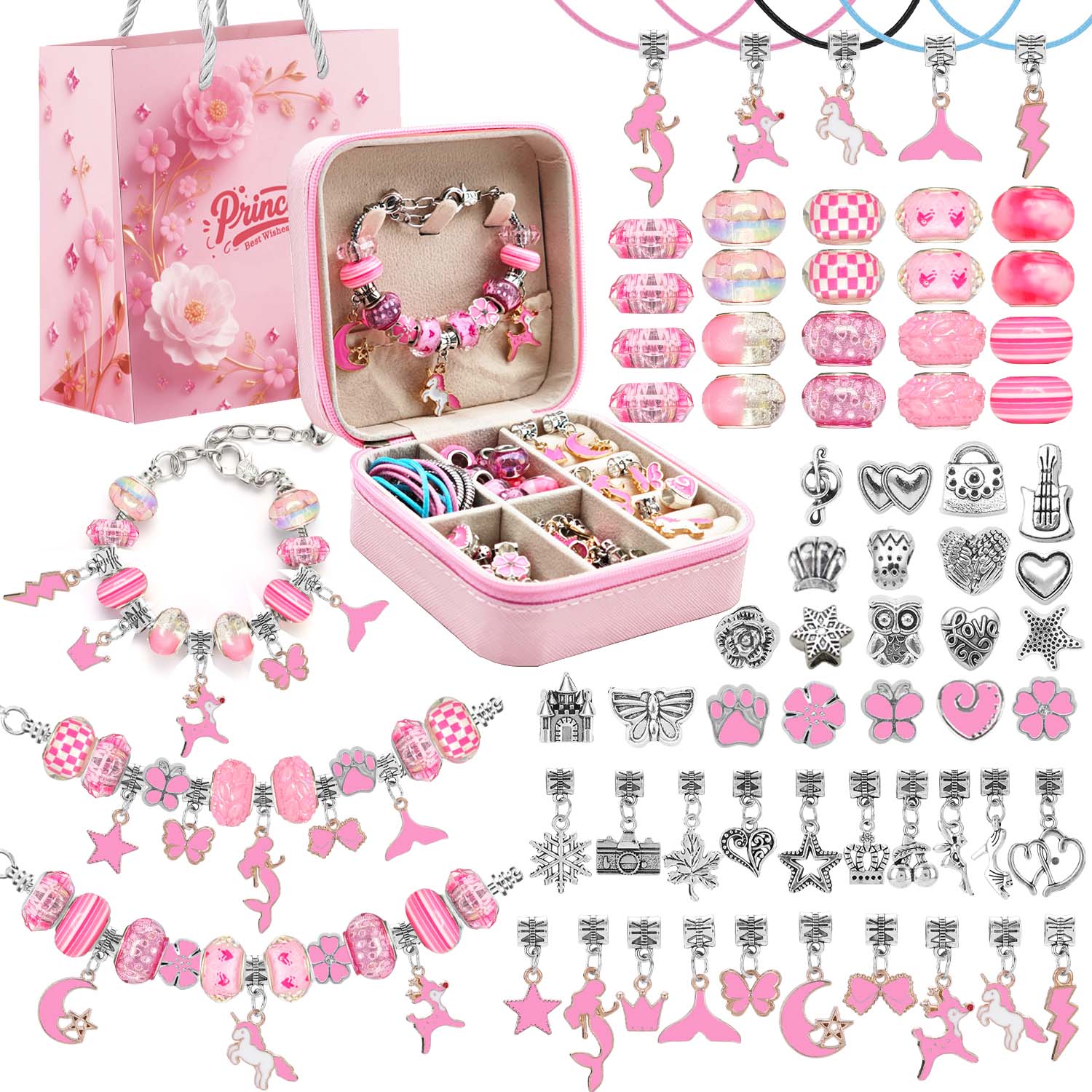 68pcs Pink Beaded Jewelry Set, - đánh giá và giá Fine Jewelry & Watches Photos