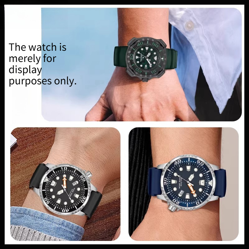 Convex-edge silicone watch str - đánh giá và giá Citizen Watch Promaster
