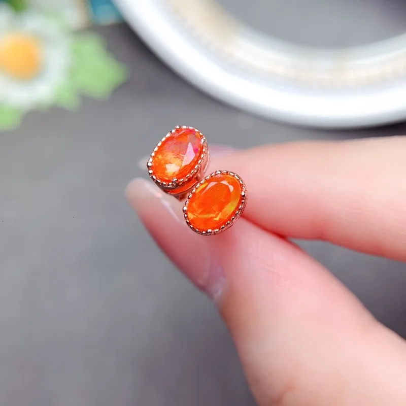 Orange Fire Opal Rare Earrings - đánh giá và giá Opal Earrings Dangle