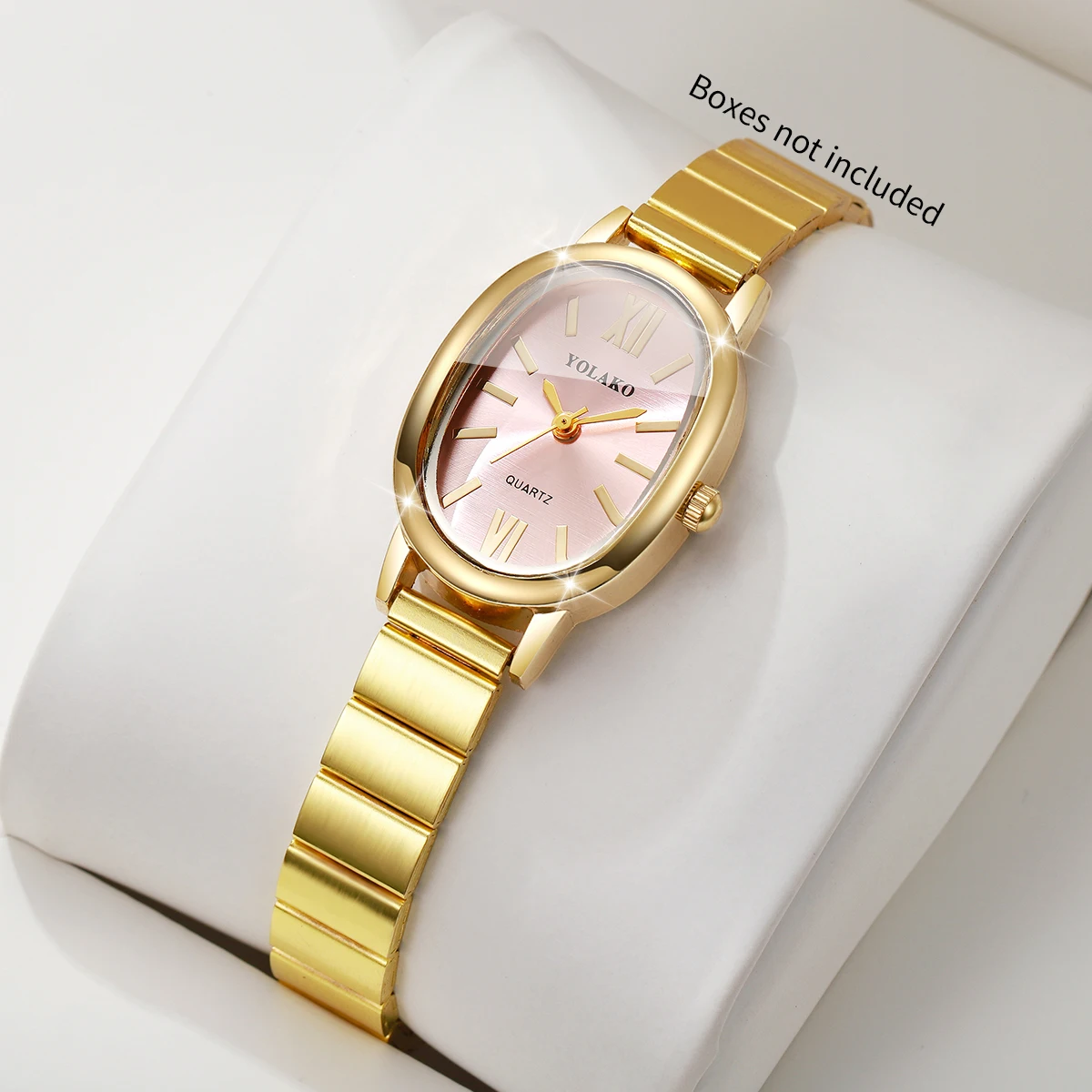 Elegant Pink Dial Women Watch  - đánh giá và giá Jewelry Watches Gold