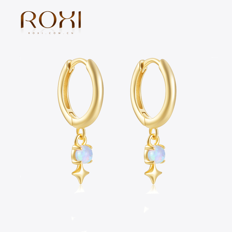 ROXI White Opal Drop Hoop Earr - đánh giá và giá Opal Earrings Dangle